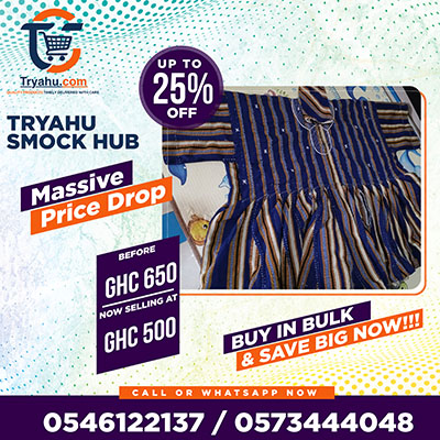 Handwoven Ghanaian Smocks  Tryahu Premium Fugu & Batakari